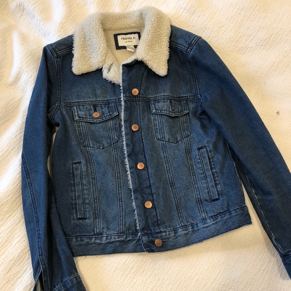 Forever 21 sherpa jean jacket